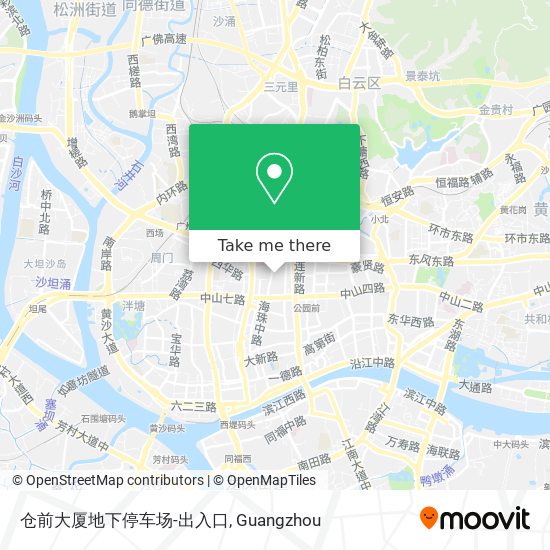 仓前大厦地下停车场-出入口 map
