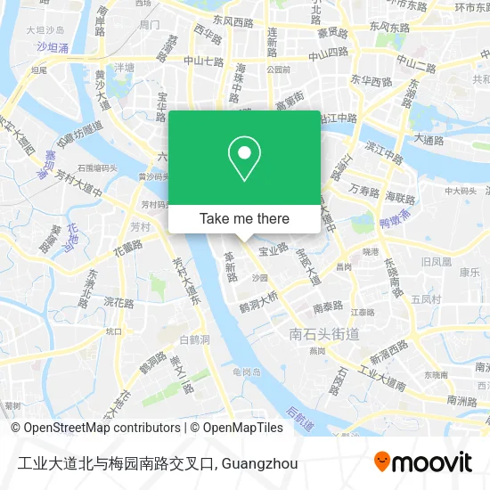 工业大道北与梅园南路交叉口 map