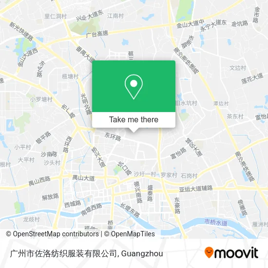 广州市佐洛纺织服装有限公司 map