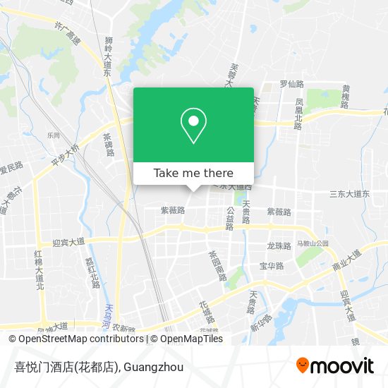 喜悦门酒店(花都店) map