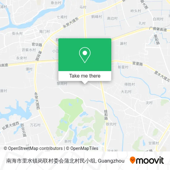 南海市里水镇岗联村委会蒲北村民小组 map
