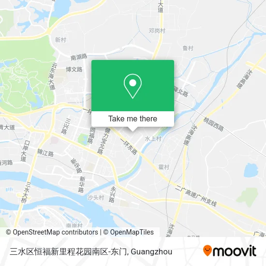 三水区恒福新里程花园南区-东门 map