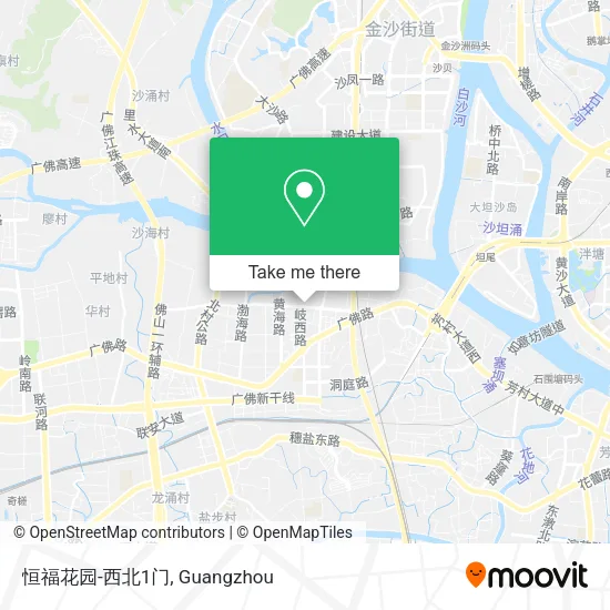 恒福花园-西北1门 map