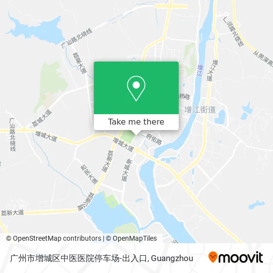 广州市增城区中医医院停车场-出入口 map