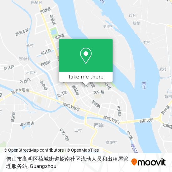 佛山市高明区荷城街道岭南社区流动人员和出租屋管理服务站 map
