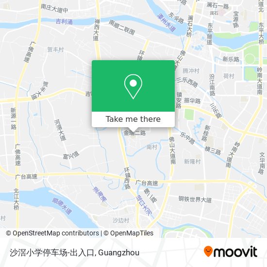 沙滘小学停车场-出入口 map