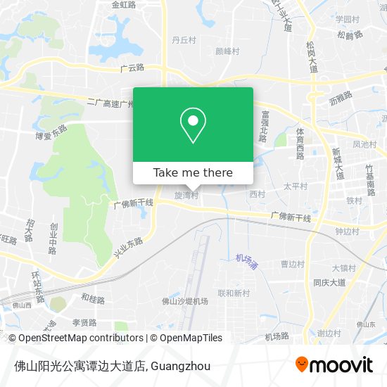 佛山阳光公寓谭边大道店 map