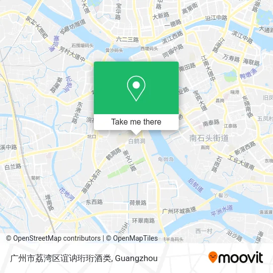 广州市荔湾区谊讷珩珩酒类 map