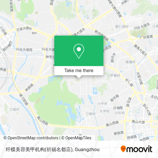 纤蝶美容美甲机构(祈福名都店) map