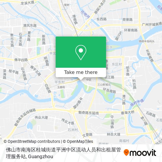 佛山市南海区桂城街道平洲中区流动人员和出租屋管理服务站 map