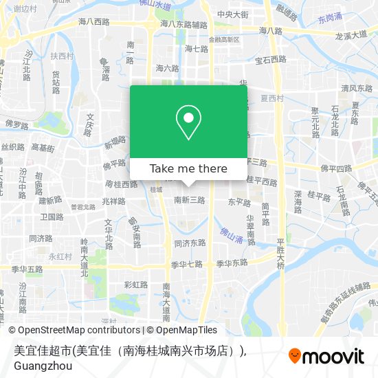美宜佳超市(美宜佳（南海桂城南兴市场店）) map