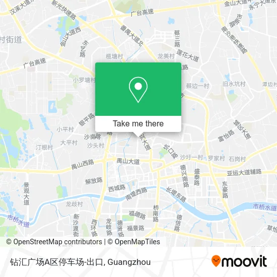 钻汇广场A区停车场-出口 map