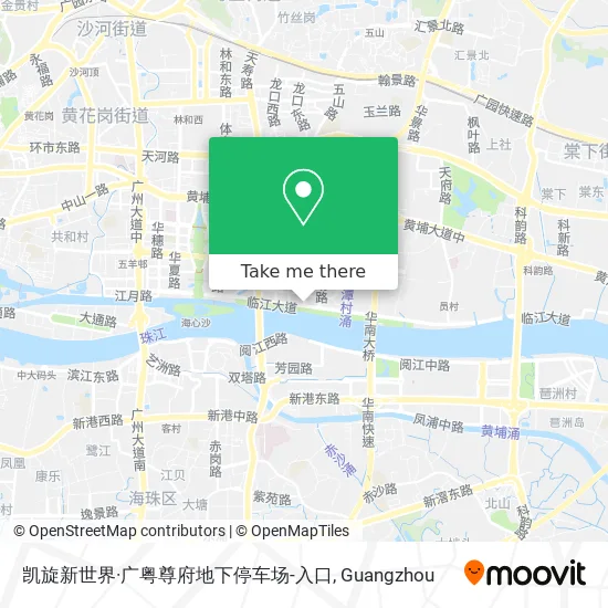 凯旋新世界·广粤尊府地下停车场-入口 map