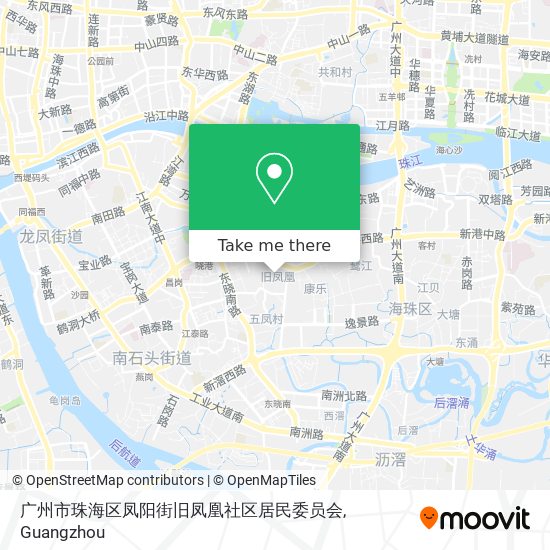 广州市珠海区凤阳街旧凤凰社区居民委员会 map