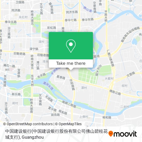 中国建设银行(中国建设银行股份有限公司佛山碧桂花城支行) map