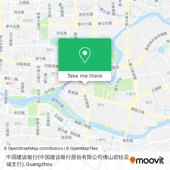 中国建设银行(中国建设银行股份有限公司佛山碧桂花城支行) map