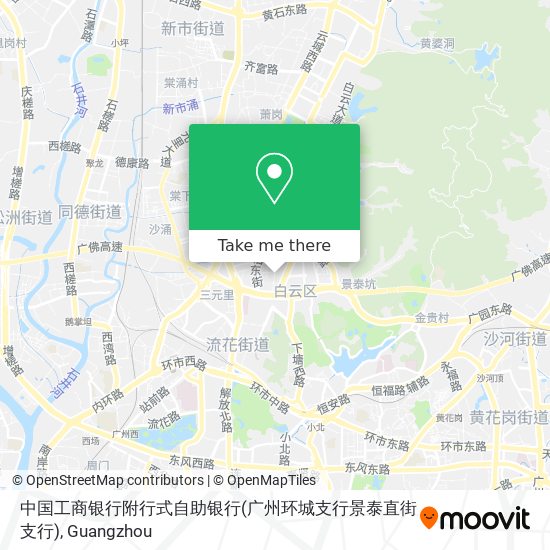 中国工商银行附行式自助银行(广州环城支行景泰直街支行) map