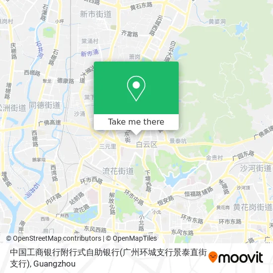中国工商银行附行式自助银行(广州环城支行景泰直街支行) map
