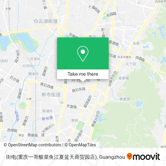 街电(重庆一哥酸菜鱼江夏蓝天商贸园店) map