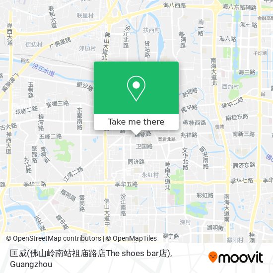 匡威(佛山岭南站祖庙路店The shoes bar店) map
