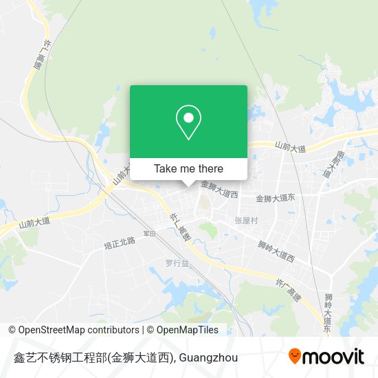 鑫艺不锈钢工程部(金狮大道西) map