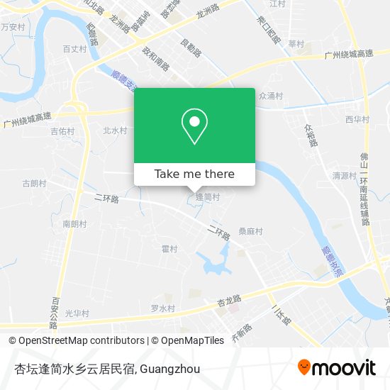 杏坛逢简水乡云居民宿 map