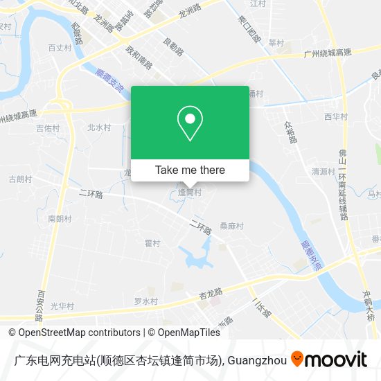 广东电网充电站(顺德区杏坛镇逢简市场) map