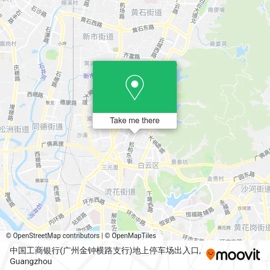 中国工商银行(广州金钟横路支行)地上停车场出入口 map