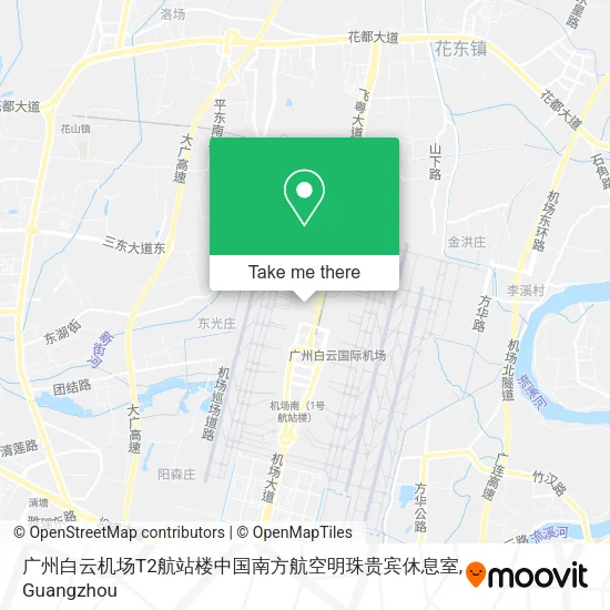 广州白云机场T2航站楼中国南方航空明珠贵宾休息室 map