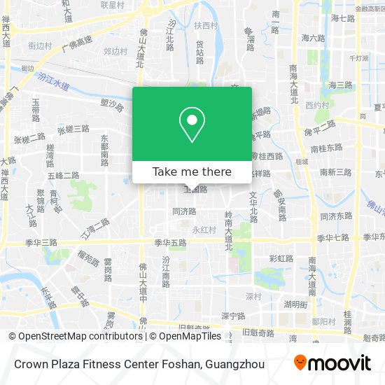 Crown Plaza Fitness Center Foshan map