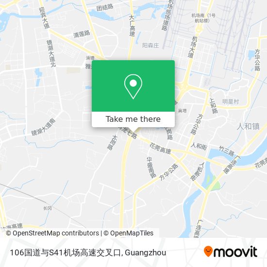 106国道与S41机场高速交叉口 map