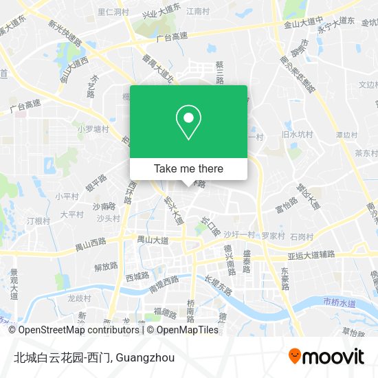 北城白云花园-西门 map