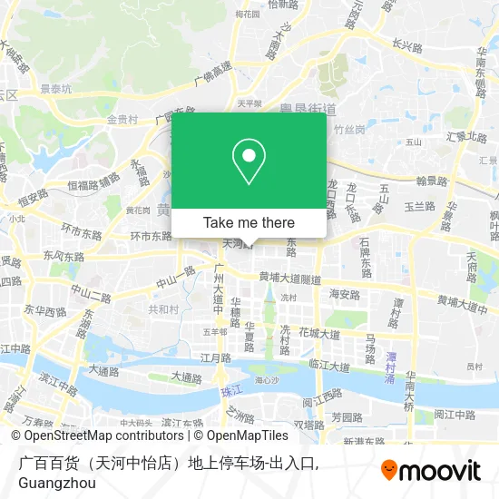 广百百货（天河中怡店）地上停车场-出入口 map