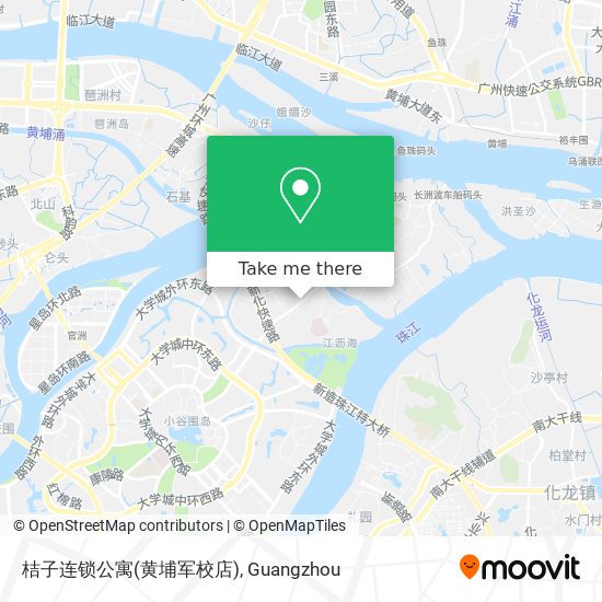 桔子连锁公寓(黄埔军校店) map