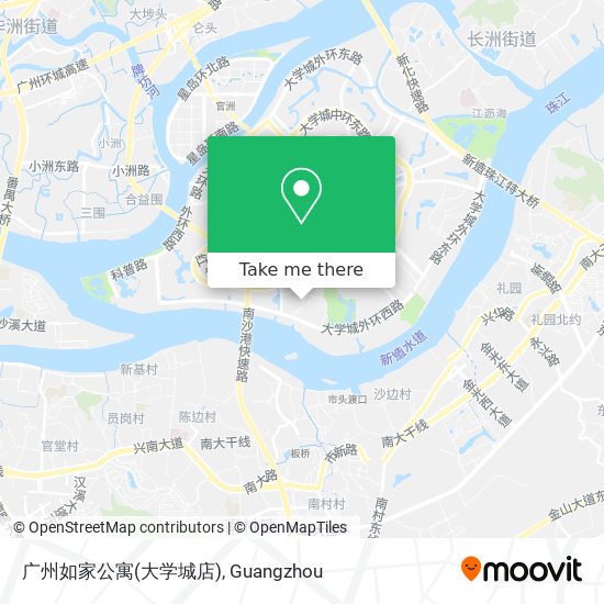 广州如家公寓(大学城店) map