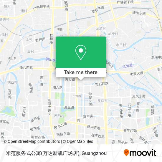 米范服务式公寓(万达新凯广场店) map