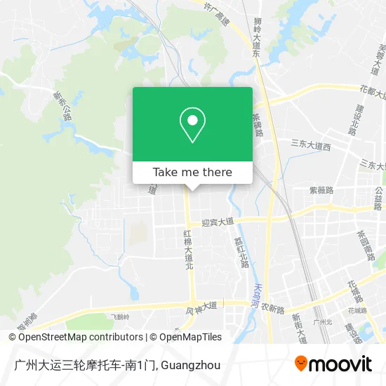 广州大运三轮摩托车-南1门 map