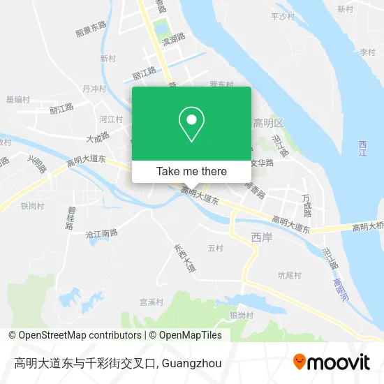 高明大道东与千彩街交叉口 map