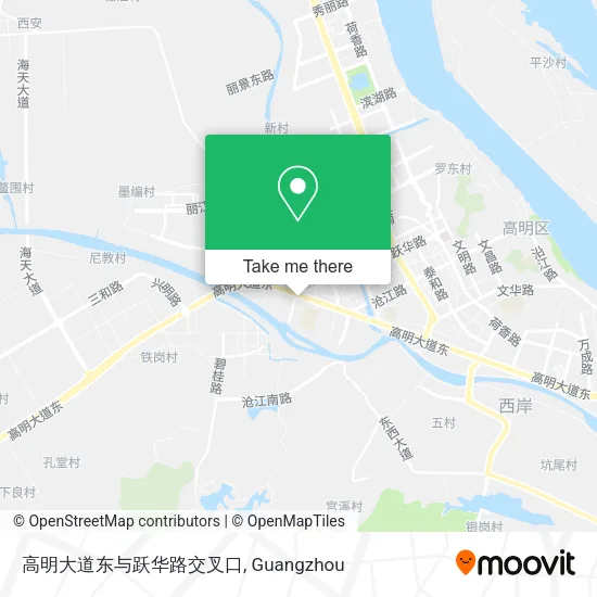 高明大道东与跃华路交叉口 map