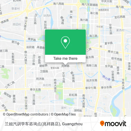兰姐汽训学车咨询点(兆祥路店) map