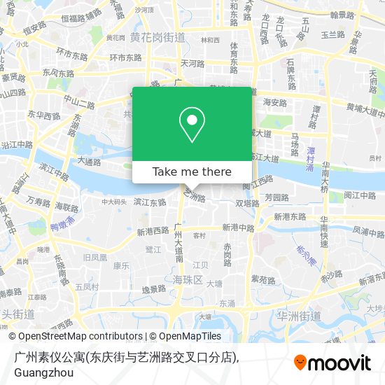 广州素仪公寓(东庆街与艺洲路交叉口分店) map