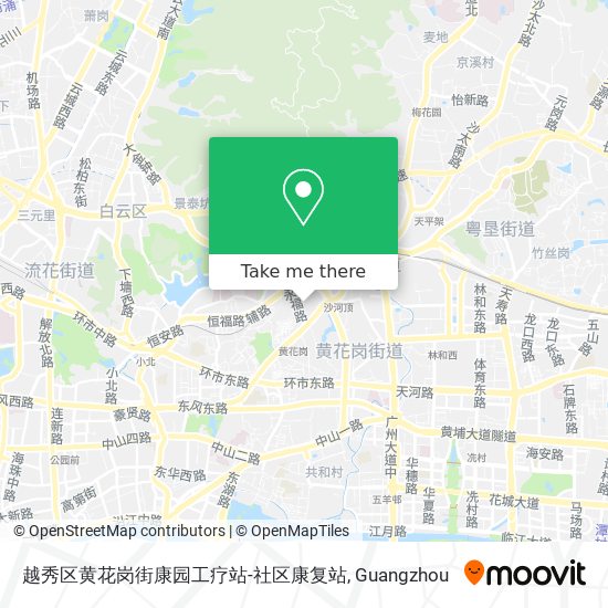 越秀区黄花岗街康园工疗站-社区康复站 map