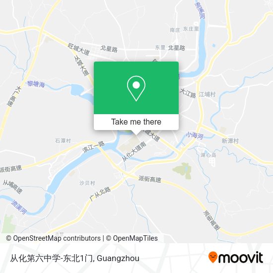 从化第六中学-东北1门 map