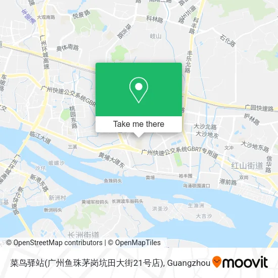 菜鸟驿站(广州鱼珠茅岗坑田大街21号店) map
