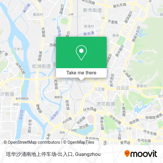 瑶华沙涌南地上停车场-出入口 map
