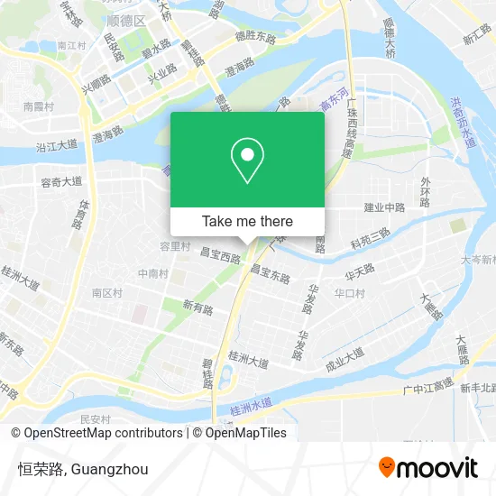 恒荣路 map