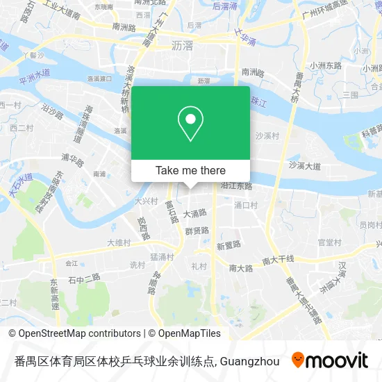 番禺区体育局区体校乒乓球业余训练点 map