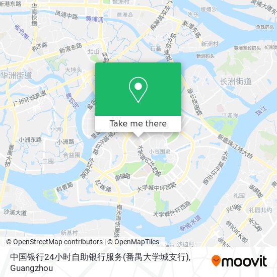 中国银行24小时自助银行服务(番禺大学城支行) map