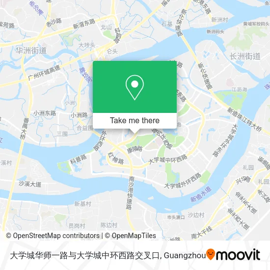 大学城华师一路与大学城中环西路交叉口 map