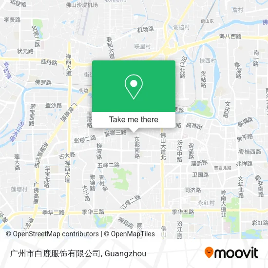 广州市白鹿服饰有限公司 map